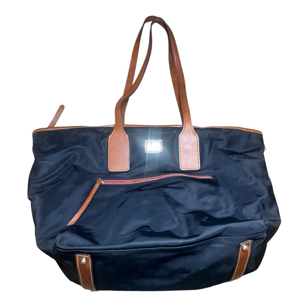 Dooney & Bourke Wayfarer Nylon Tote – Black w/ Vachetta Leather Trim - Picture 3 of 16